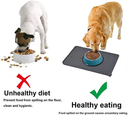 Waterproof Non-Slip Silicone Pet Feeding Mat for Cats and Dogs