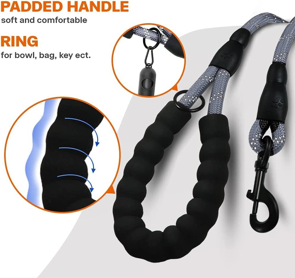 Premium Extra Strong Reflective Dog Leash with Foam Padded Handle, 5ft (150cm)