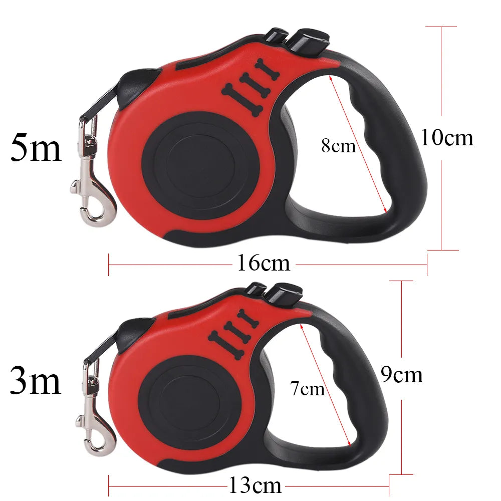 3M 5M Automatic Retractable Dog Leash for Small Dogs and Cats - Durable Nylon Lead for Outdoor Travel, Walking, and Hiking