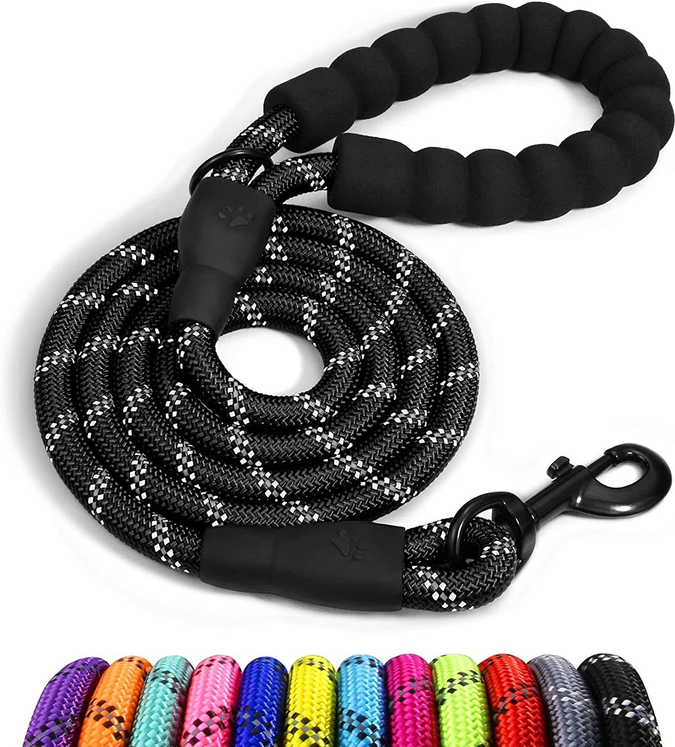 Premium Extra Strong Reflective Dog Leash with Foam Padded Handle, 5ft (150cm)
