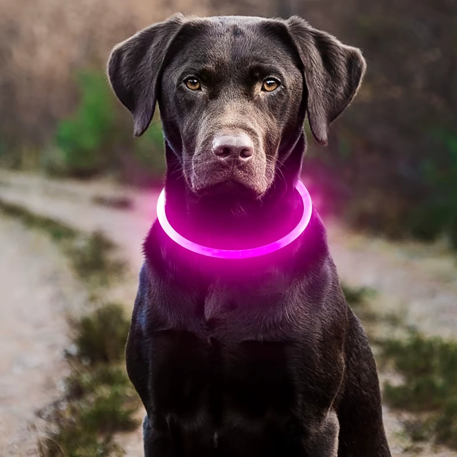 LED Illuminated Dog Collar with Anti-Lost Feature - USB Rechargeable Pet Necklace
