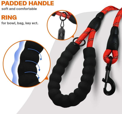 Premium Extra Strong Reflective Dog Leash with Foam Padded Handle, 5ft (150cm)