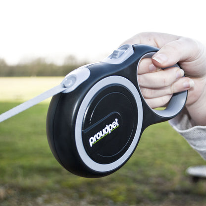 Retractable Dog Leash with Anti-Twist and Anti-Tangle Features, Click Stop Extension