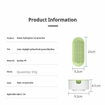 Hydroponic Cat Grass Kit - Soilless Planting Set for Easy Growth of Catnip and Cat Treats