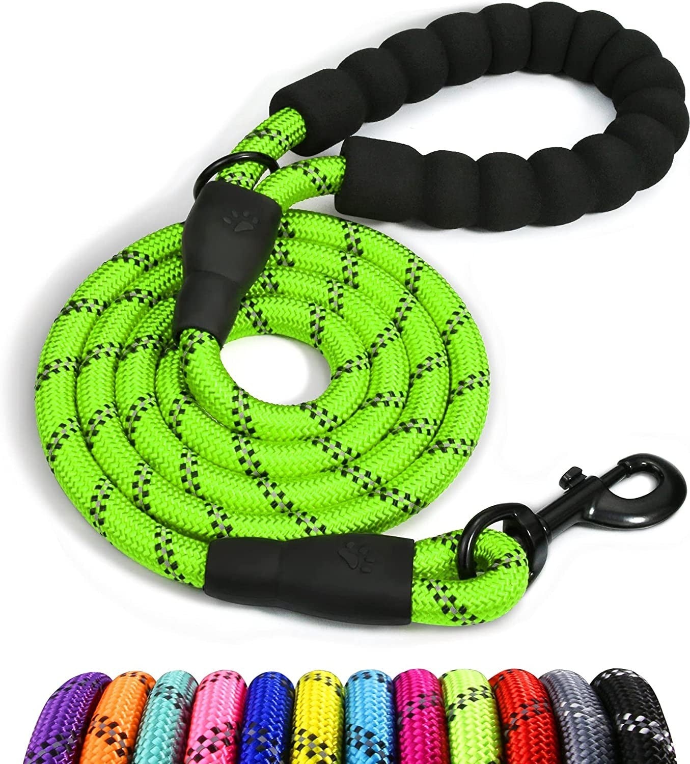 Premium Extra Strong Reflective Dog Leash with Foam Padded Handle, 5ft (150cm)