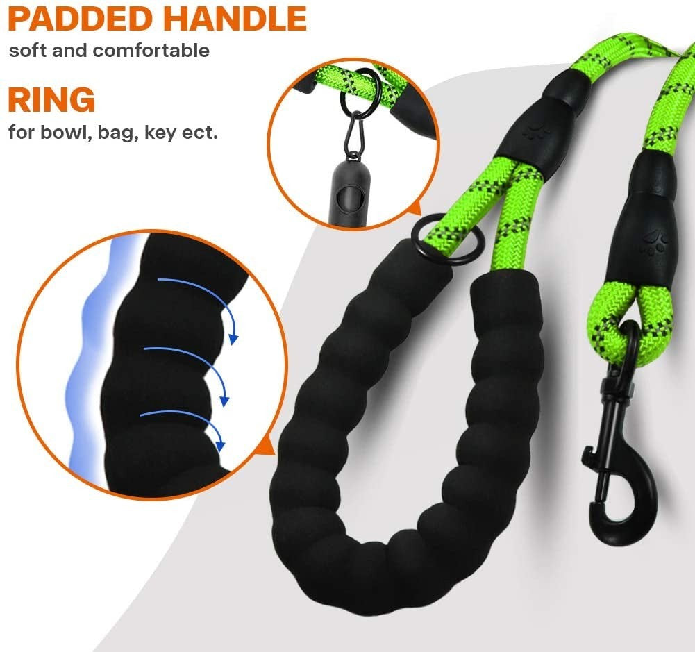 Premium Extra Strong Reflective Dog Leash with Foam Padded Handle, 5ft (150cm)