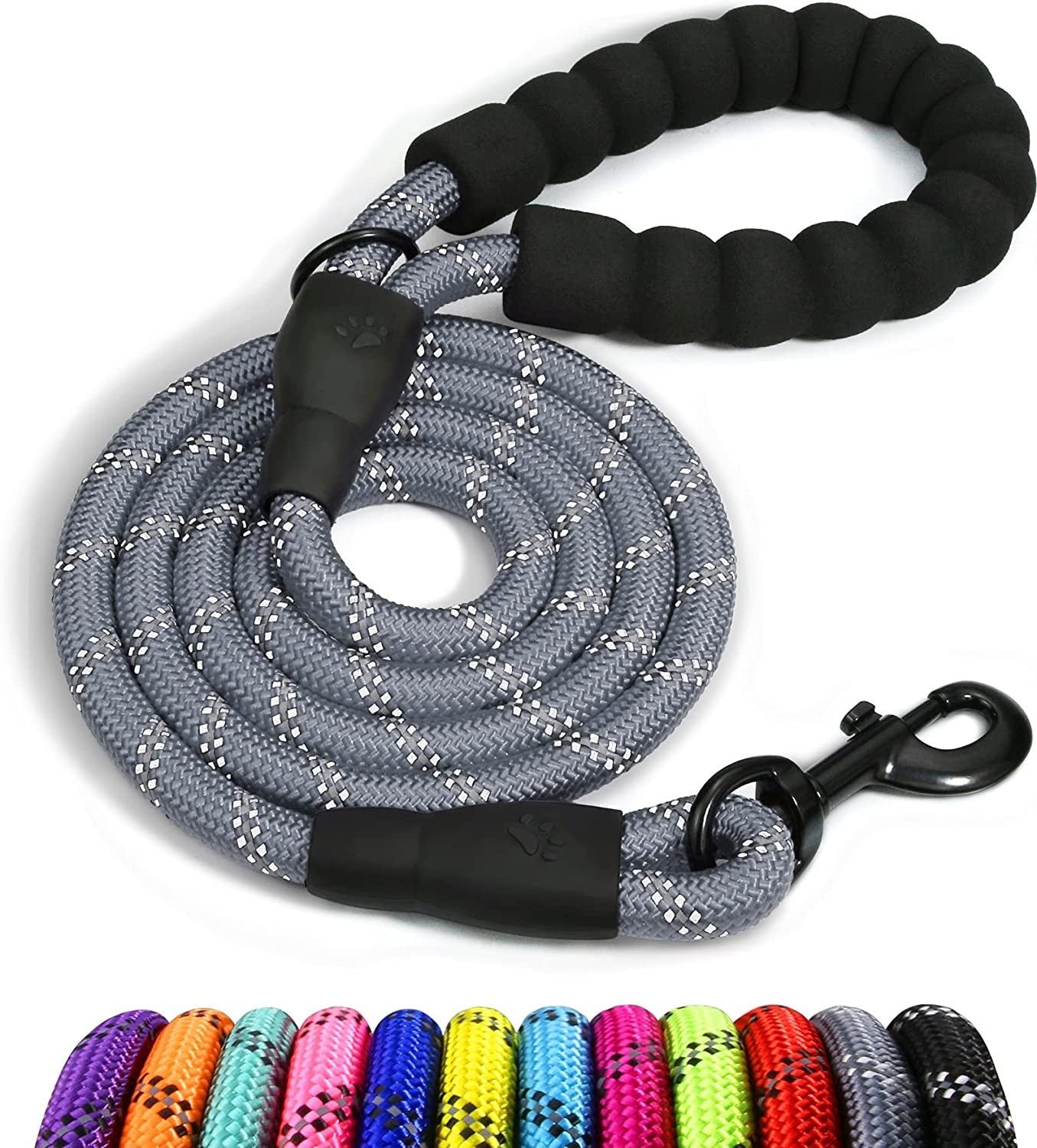 Premium Extra Strong Reflective Dog Leash with Foam Padded Handle, 5ft (150cm)