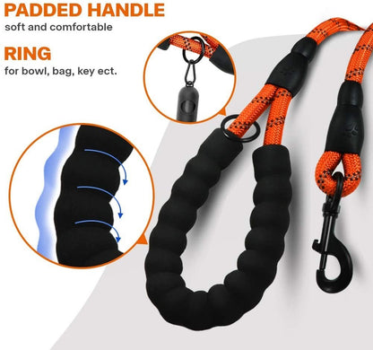 Premium Extra Strong Reflective Dog Leash with Foam Padded Handle, 5ft (150cm)