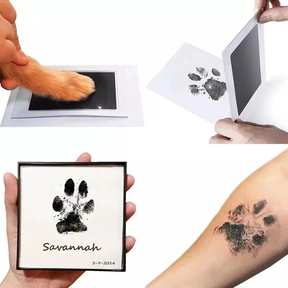 Paw Print Clean Touch Ink Pad - Pet Owner Keepsake Kit for Inkless Nose and Pawprint Impressions