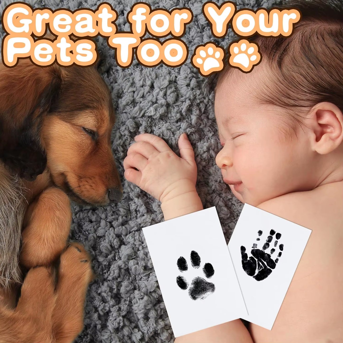 Paw Print Clean Touch Ink Pad - Pet Owner Keepsake Kit for Inkless Nose and Pawprint Impressions