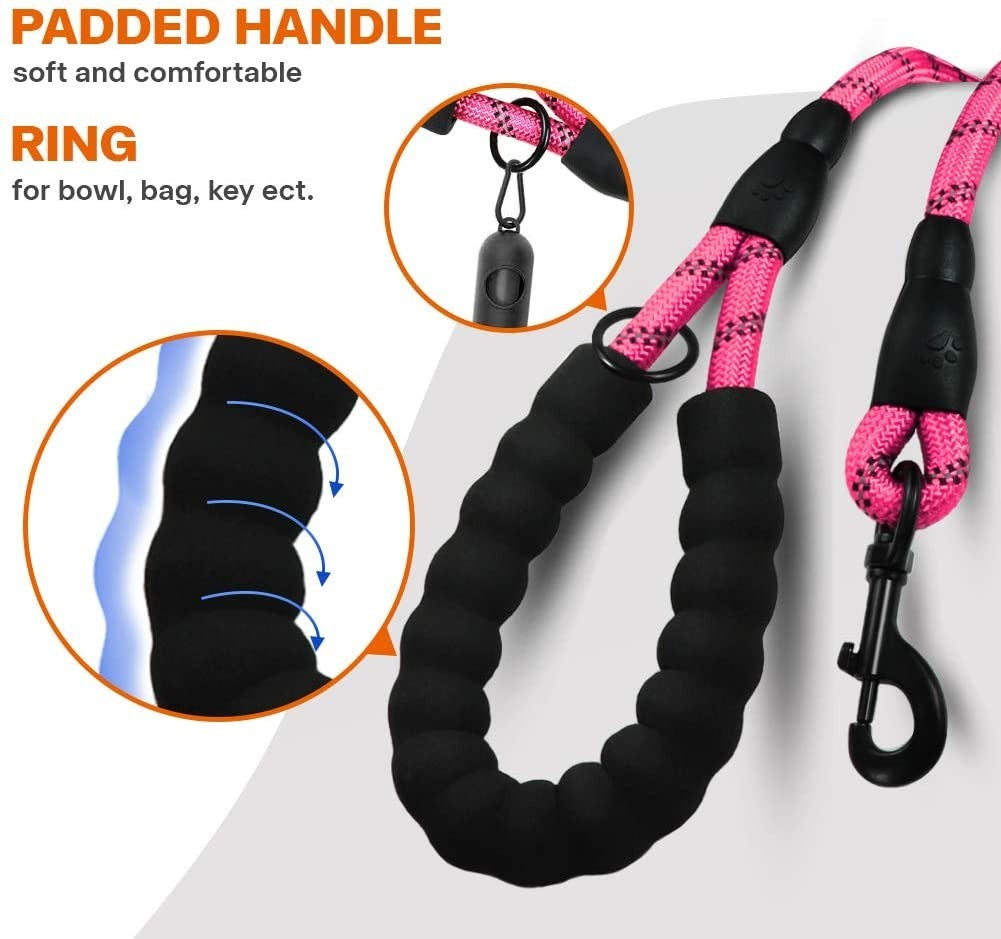 Premium Extra Strong Reflective Dog Leash with Foam Padded Handle, 5ft (150cm)