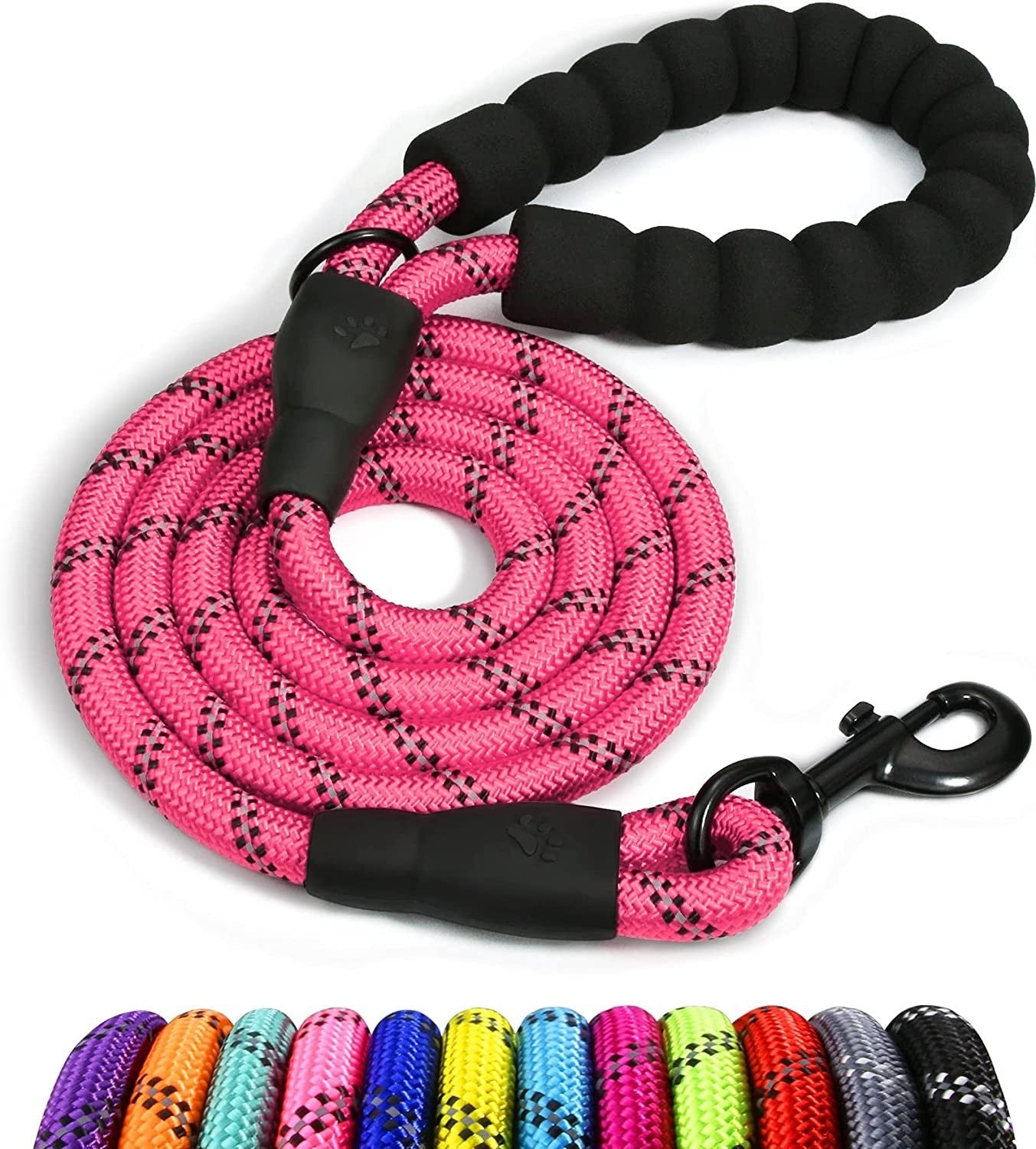 Premium Extra Strong Reflective Dog Leash with Foam Padded Handle, 5ft (150cm)