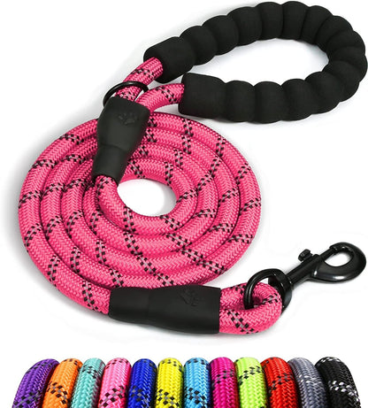 Premium Extra Strong Reflective Dog Leash with Foam Padded Handle, 5ft (150cm)