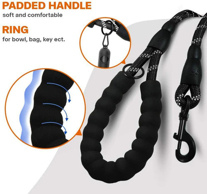 Premium Extra Strong Reflective Dog Leash with Foam Padded Handle, 5ft (150cm)