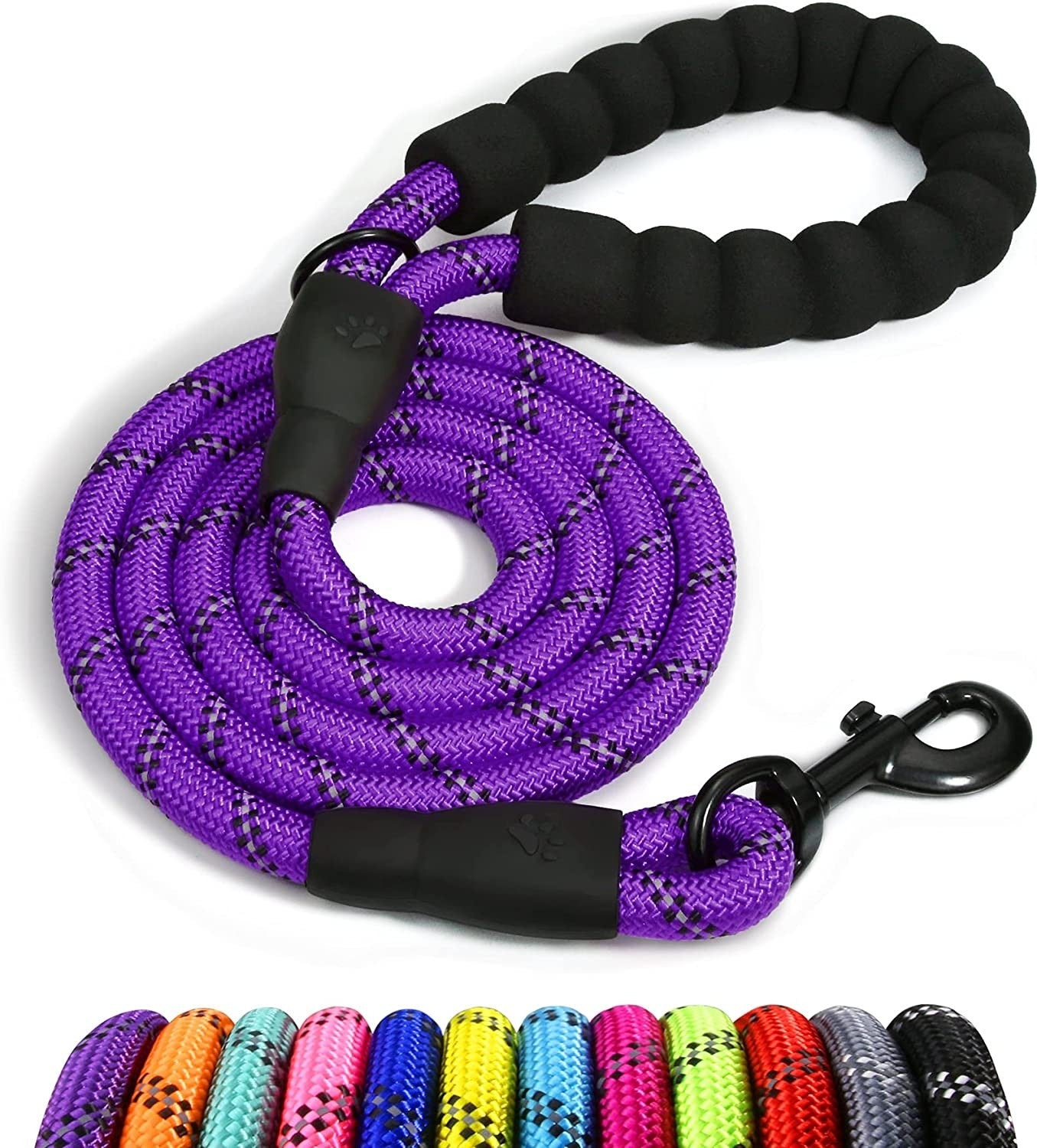 Premium Extra Strong Reflective Dog Leash with Foam Padded Handle, 5ft (150cm)