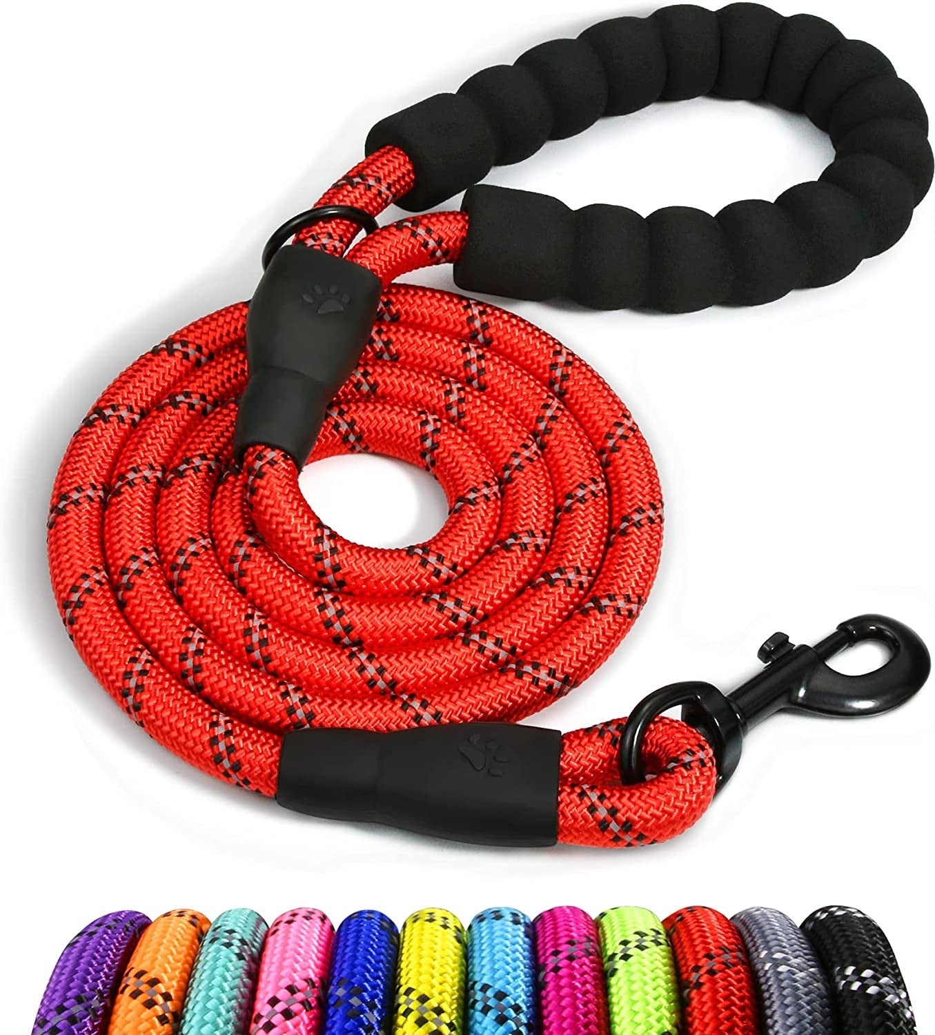 Premium Extra Strong Reflective Dog Leash with Foam Padded Handle, 5ft (150cm)